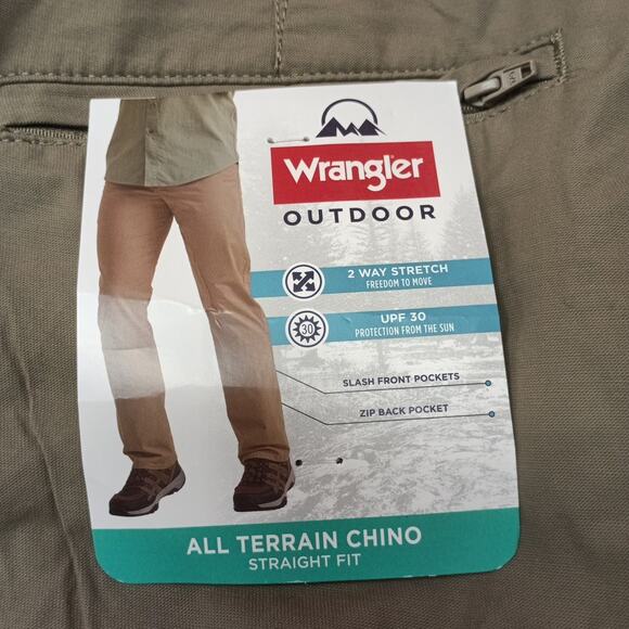 Wrangler All Terrain Chino Pants Men's 30x30 Brindle Stretch - Picture 2 of 8